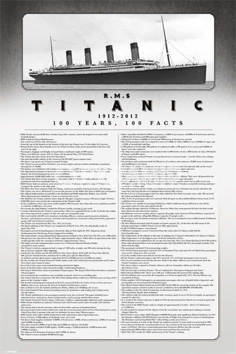 Titanic | 100 Years | 100 Facts | Poster - Click Image to Close