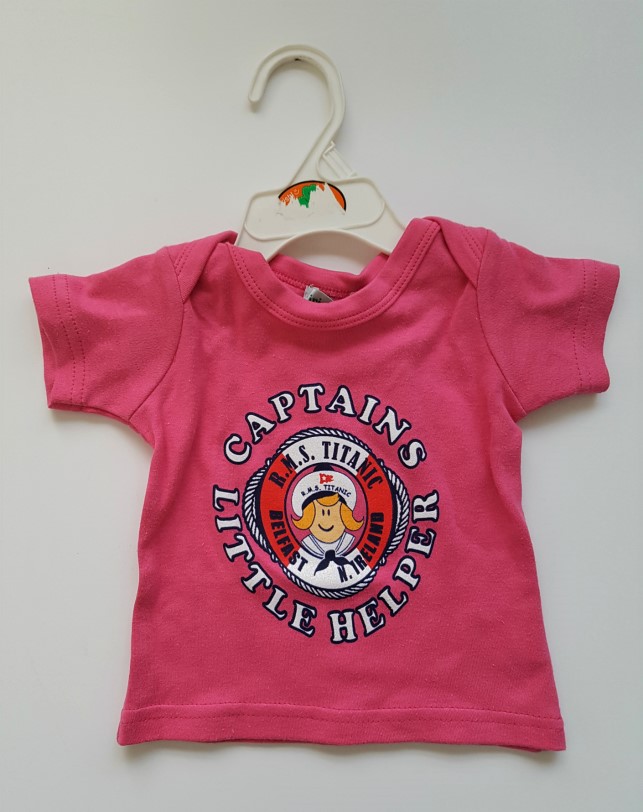 Titanic Captains Baby Tee Shirt - Pink