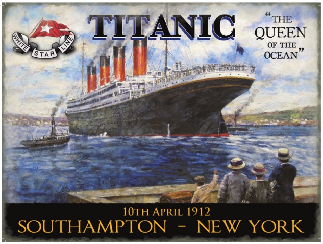 Titanic Queen of the Ocean Metal Sign | Ireland | Irish