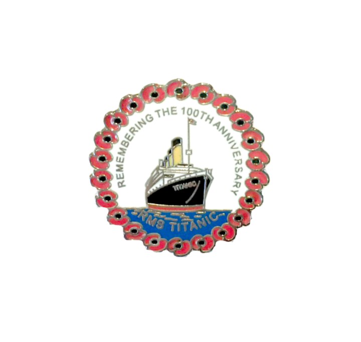 RMS Titanic 100th Anniversary Poppy Pin Badge